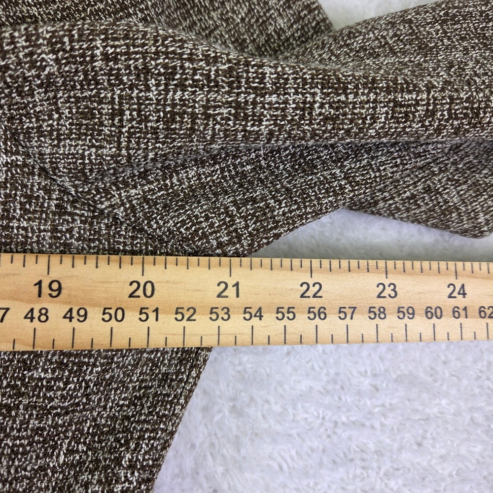 Studio I Brown Tweed 2 Piece Pant Suit Blazer Wide Leg Trousers Set Size 14 - Picture 4 of 10